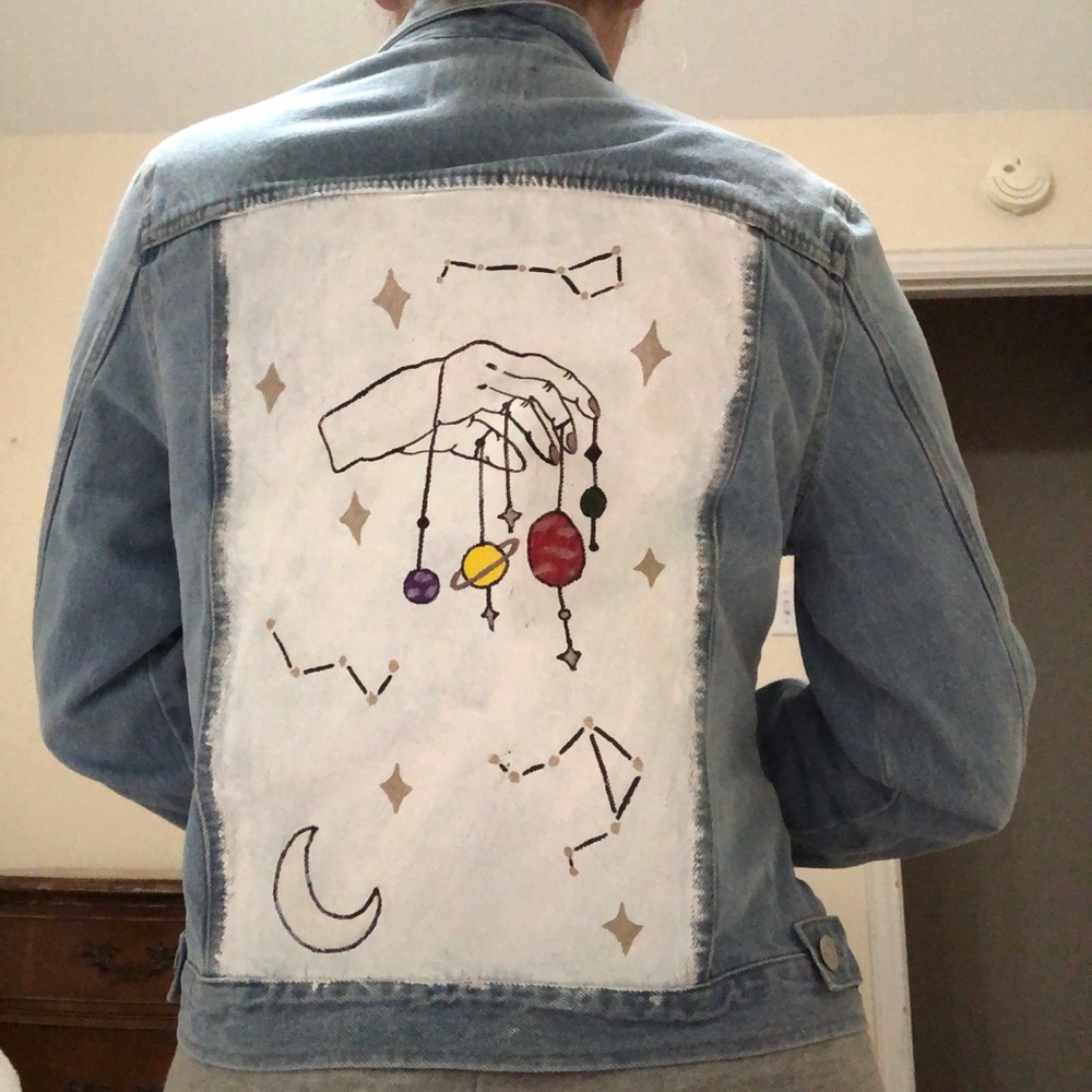 Hand painted Denim Jacket